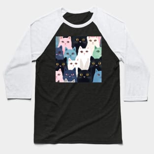 Colourful cat life Baseball T-Shirt